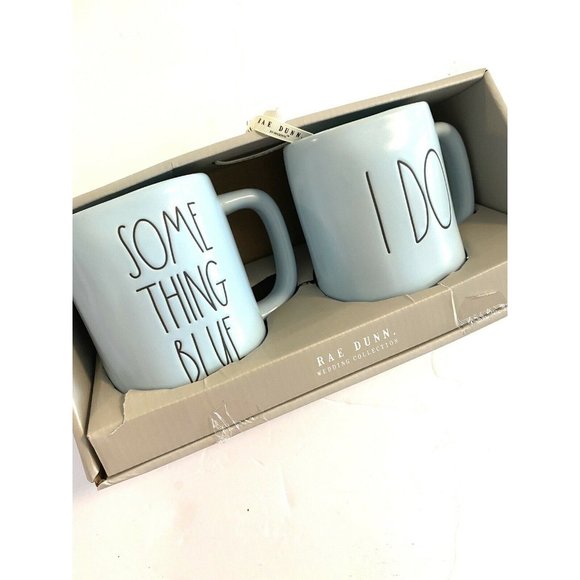 New RAE DUNN Wedding Collection Set Of 2 SOMETHING - Picture 5 of 11